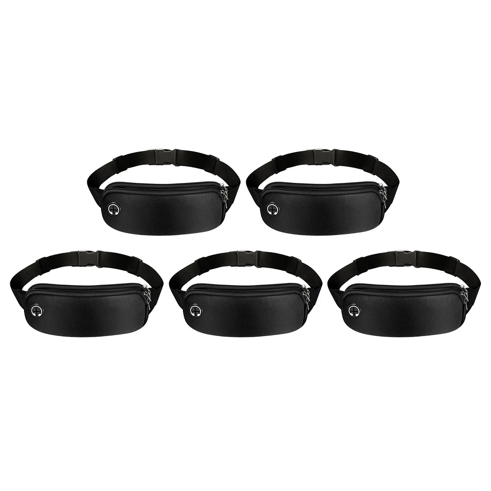 5 PCS Running Belt Waterproof for Men Women Phone Holder Running Waist Pack Waist Pouch for Walking Fitness Workout Exercise