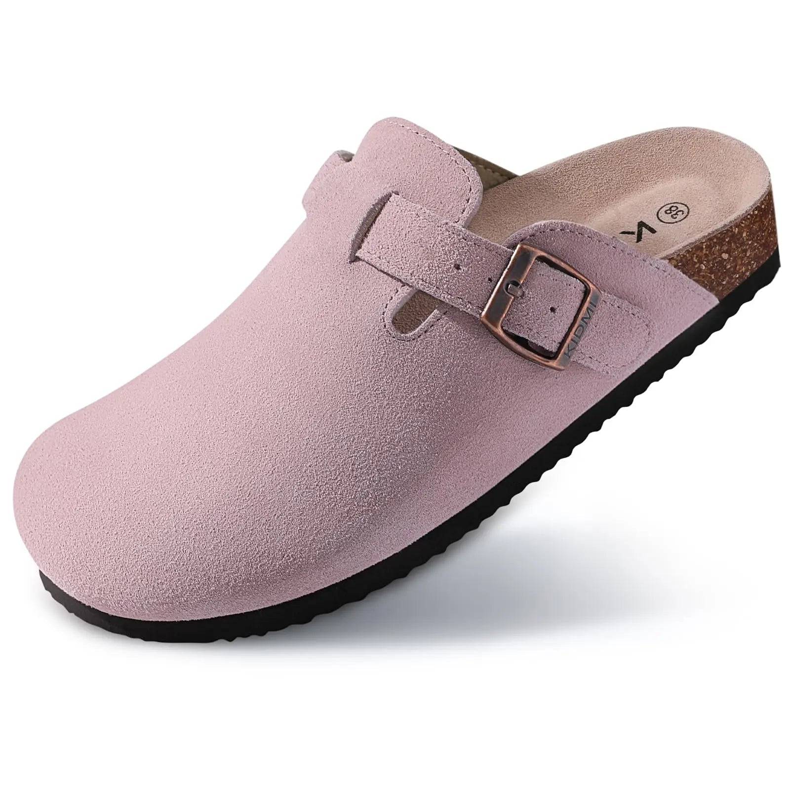 Asgard Women Men Suede Leather Clogs Slippers Fashion Unisex Cork Footbed Sandals Outdoor Antiskid Mules Shoes with Arch Support