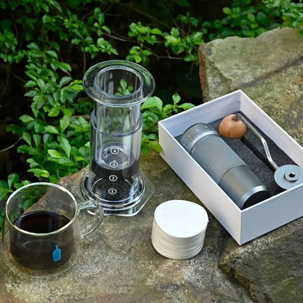 Share Pot Portable Coffee Kettle French Style Anti-slip Press Coffee Pot Transparent Light Weight Hand Pour Coffee Maker Outdoor