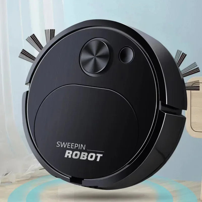 Wireless Robot Vacuum Cleaner 3-in-1, Intelligent Floor Sweeping Machine for Home Office