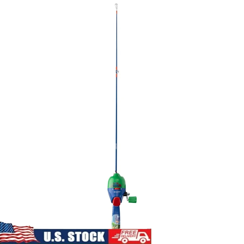PJ Masks Spincast Fishing Pole and Reel Combo Kids Lightweight Fiberglass Rod Adjustable Drag Monofilament Line Right Hand