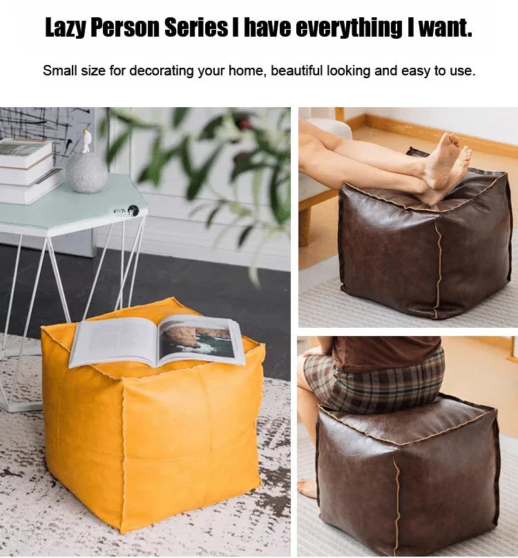 Living Room Sofa Collection Short Stool Idle Clothes DIY Lazy Sofa Household Sitting Pier Bay Window Stool Clothes Storage Bag