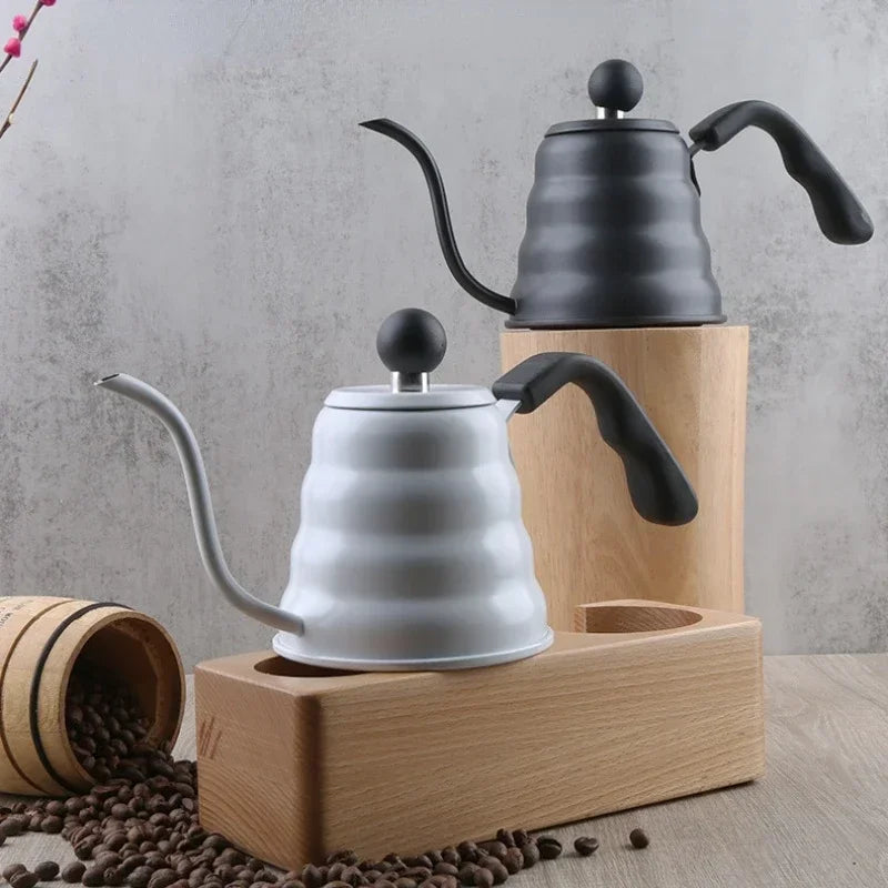 Coffee brewer, coffee pot, electric kettle, tea brewing pot, 600ml stainless steel hand - pushed coffee spout