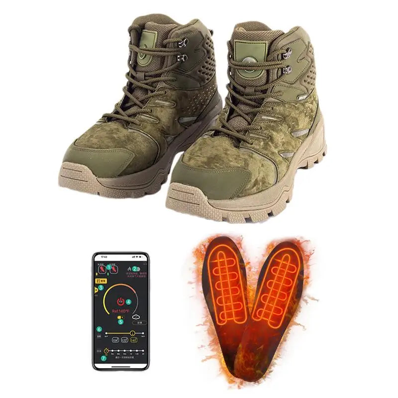 Heated Boots Foot Warmer Temperature Controlled Heating Shoes 4000mah Battery Non-slip Sole Temperature Controlled Heating Shoes