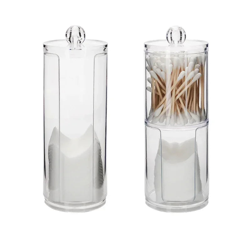 Acrylic Storage Organizer Bins for Cosmetics, Cotton Pads, Makeup, Jewelry, Swab Box