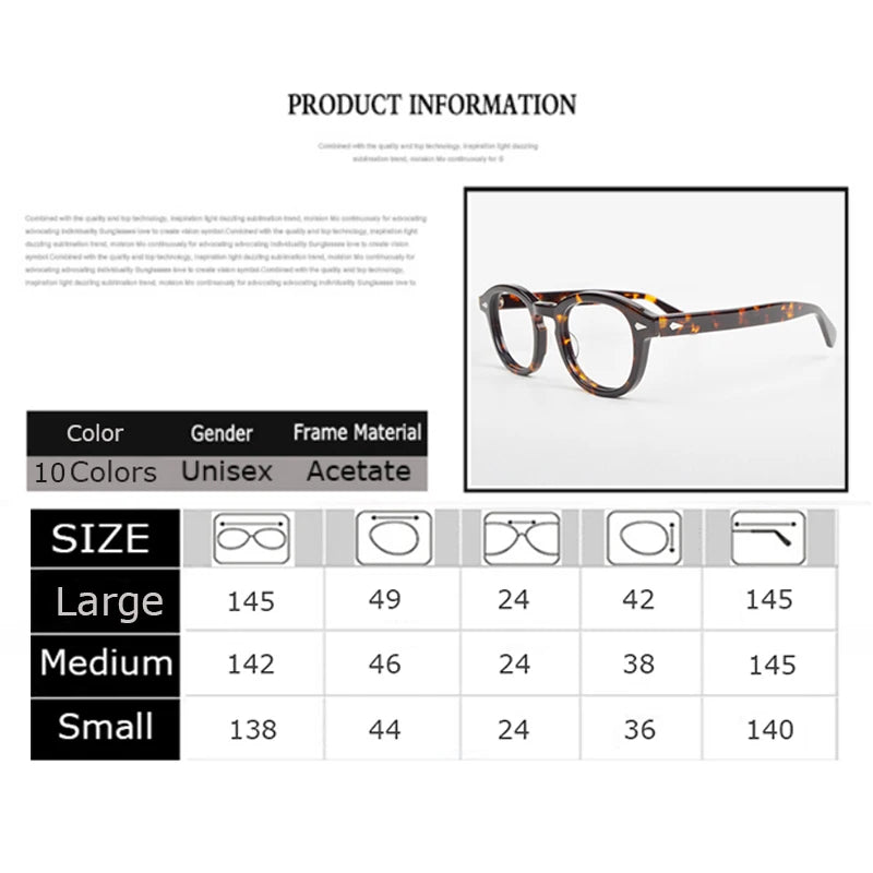Men's Spectacle Frame Style Glasses Transparent Lens Johnny Depp Brand designer Computer Male Round Vintage