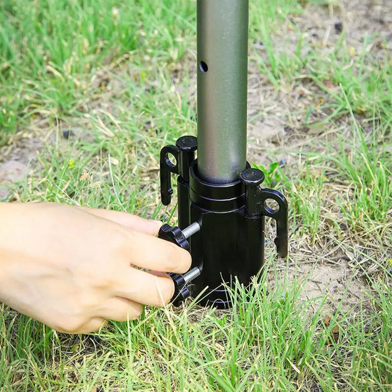 Awning Support Poles Beach Umbrella Windproof Awning Rod Holder Sturdy Camping Tent Pole Holder Portable Tent Fixed Tube Pole