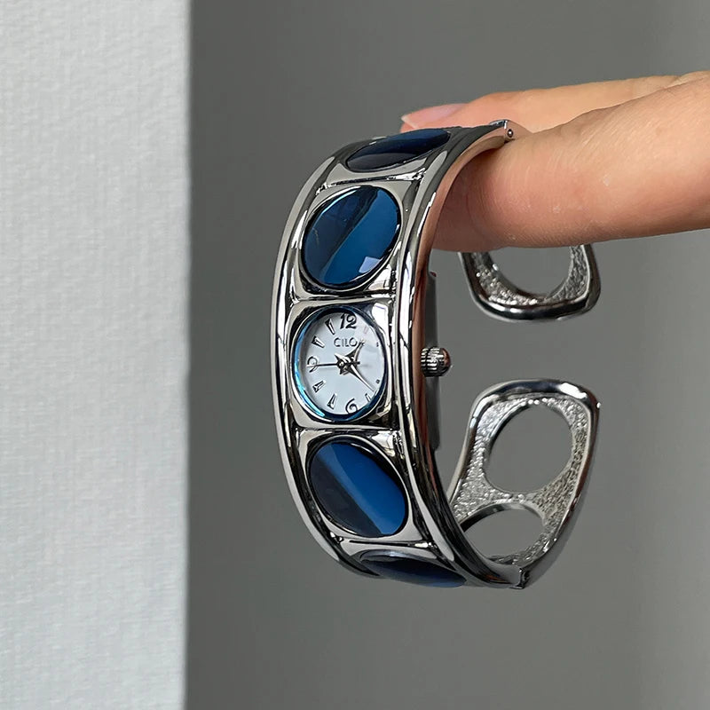 CILOA bracelet watch female 2025 new round gift brand authentic blue high quality casual waterproof quartz watch ladies watch