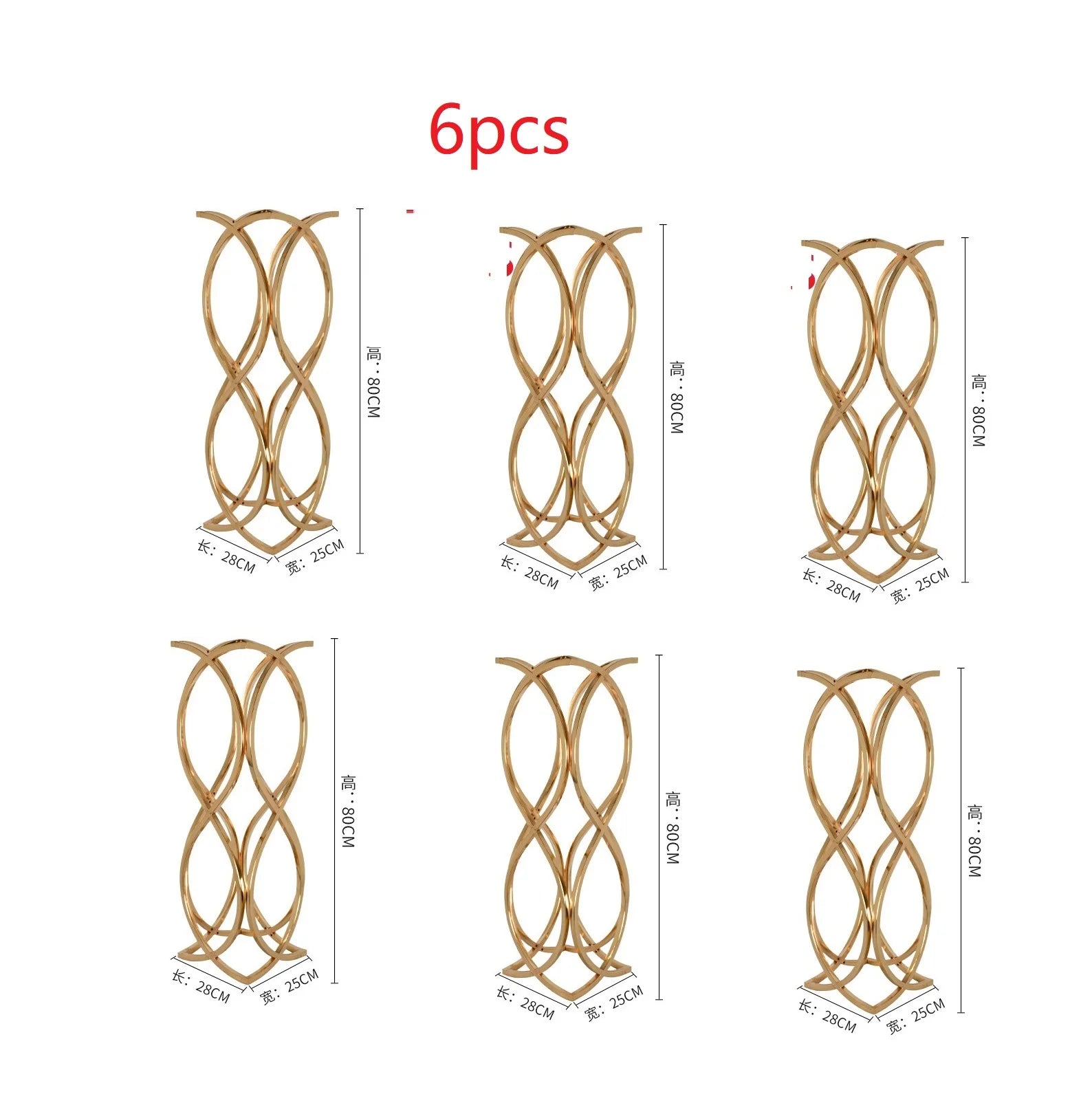 New Metal Vase Trumpet Shape Wedding Table Centerpiece Event Road Lead Flower Vases For Wedding Party Home Decoration