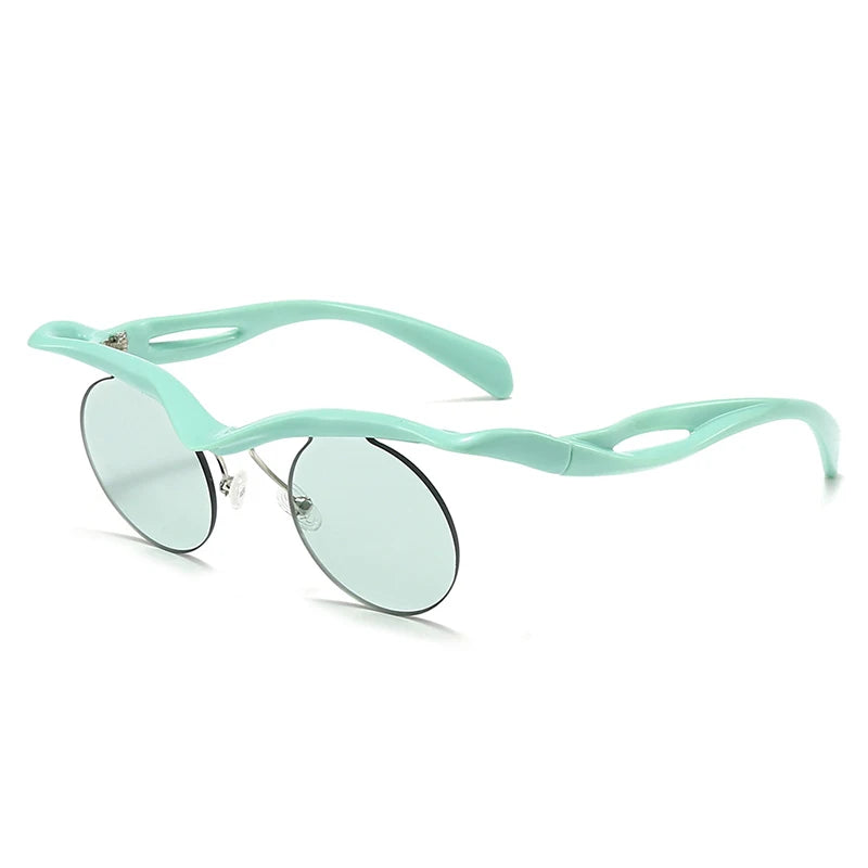 Unique Round Sunglasses for Women Men Fashion Punk Cool Decoration Sun Glasses High Quality Goggles Shades