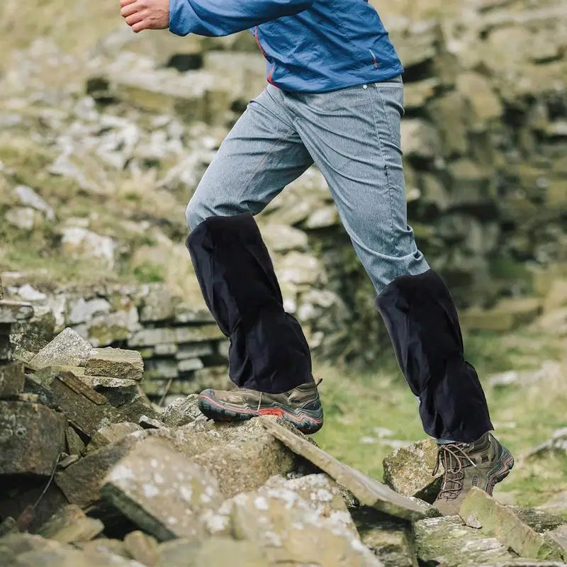 1Pair Snow Gaiters Outdoor Ski Legging Gaiters Wear Breathable Shoes Covers Adjustable Elastic Band Hiking Waterproof Gaiters