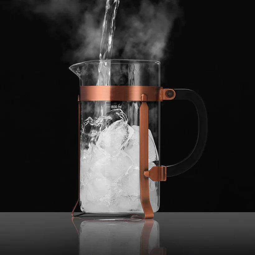 French Press Pot High Borosilicate Glass Pot Household Double-layer Filter Screen Hand Brewed Coffee Pot