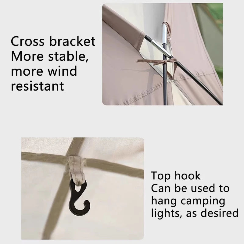 Tent Outdoor awning Manual tent UV protection Large space can accommodate 4-6 people outdoor shade picnic and beach tent