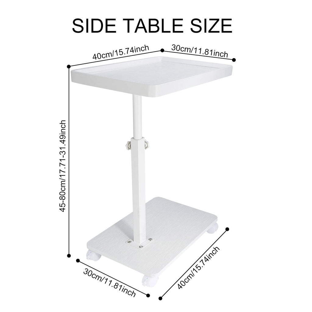 Sofa Side C-Shaped Coffee Tea Table With Wheel Simple Mobile Storage Desk Multifunctional Table for Home Living Room Bedside