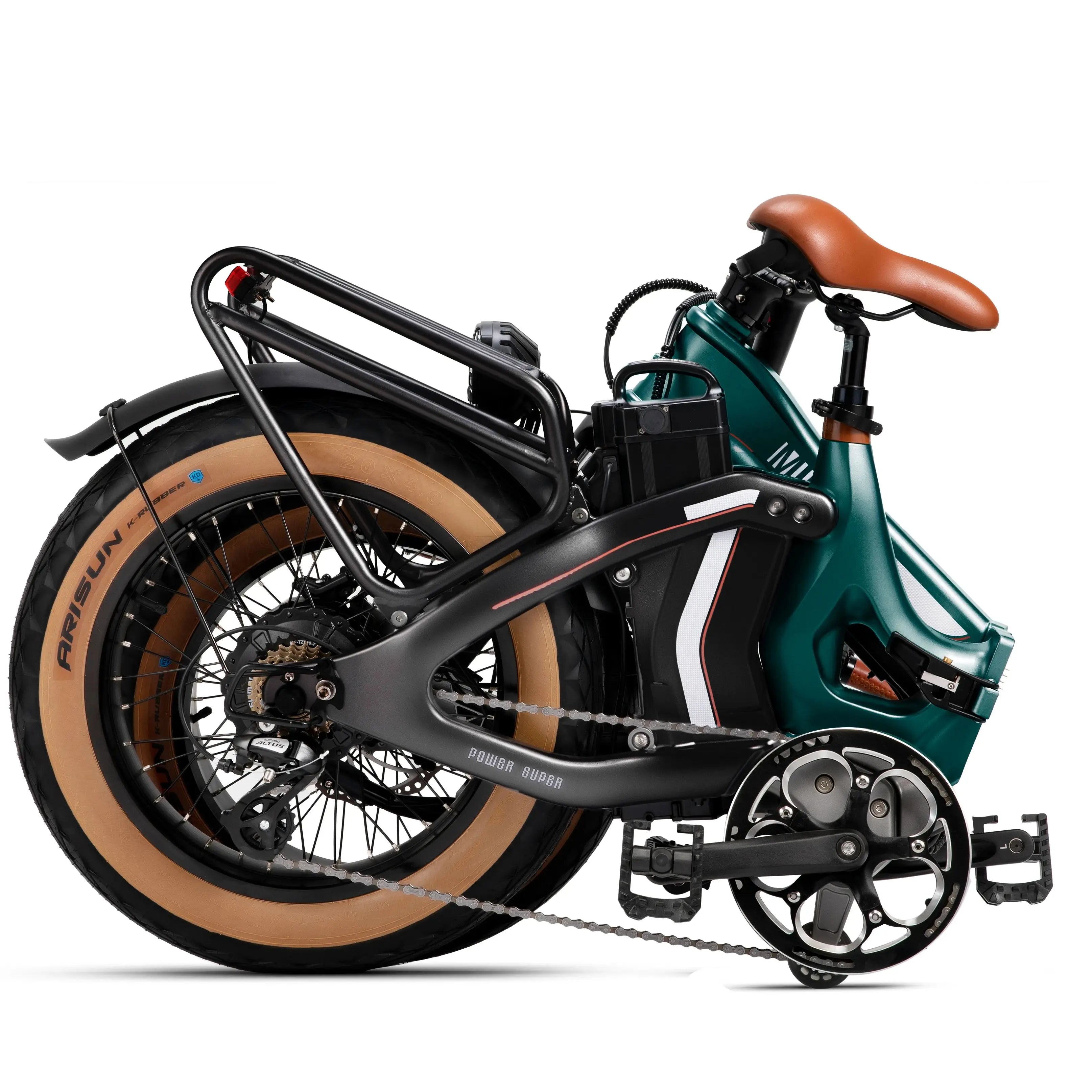 MIHOGO ONE Adult Electric Bicycle 750W City Ebike 48V 12.8+16AH Dual Batteries E-bike 20"Fat Tire Foldable Electric Bike