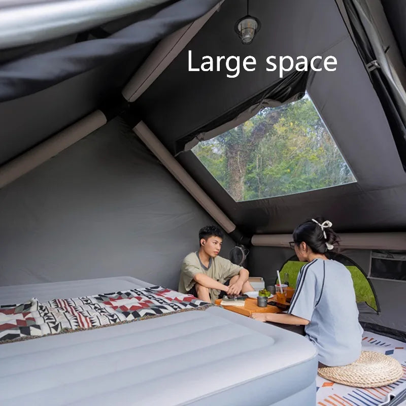 Tourist Family Camping Outdoor Tent Nature Hike Parties Sun Shelter Self-inflating Tent Glamping Waterproof Camping Hiking