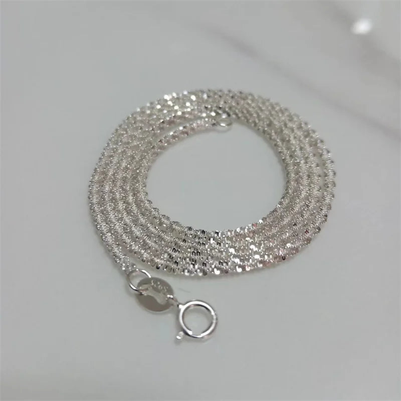 SOMILIA Fashion 18K Yellow Gold Necklace Authentic S925 Sterling Silver Sparkling Clavicle Sweater Chain High Jewelry For Woman