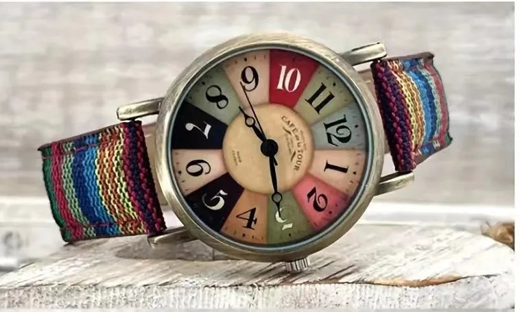 Watches for Women with Multicolour Rainbow Pattern Men Hand Band Watches for Women Reloj Mujer Relogio Feminino 시계