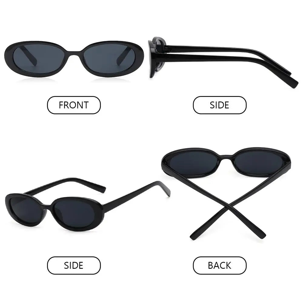 Retro Sunglasses for Women Small Oval Frame Sun Glasses Fashion Shades Polarized Eyewear UV400 Protection Outdoor Sports Shaeds