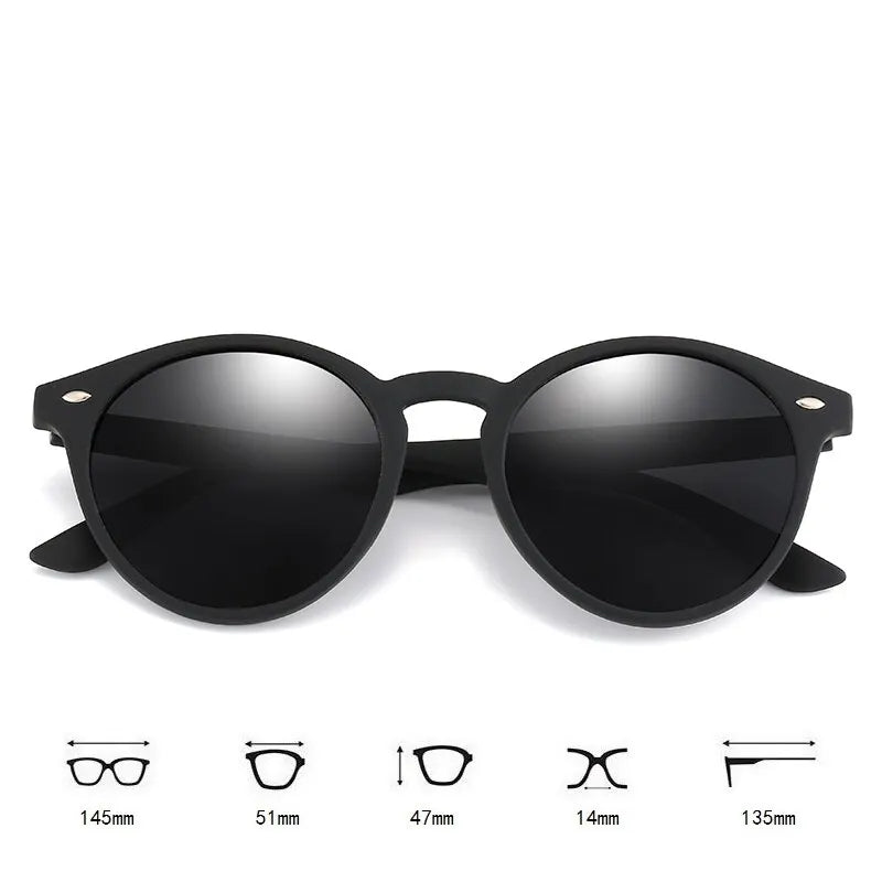 Fashion Round Polarized Sunglasses Women Men Classic Vintage Driving Travel Sun Glasses Circle Oval Brand Designer Eyewear UV400