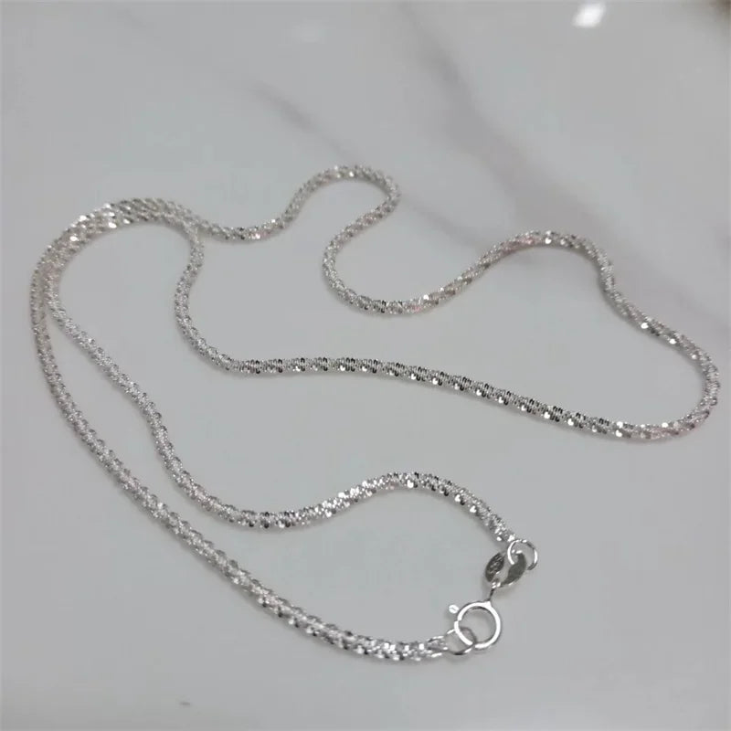 SOMILIA Fashion 18K Yellow Gold Necklace Authentic S925 Sterling Silver Sparkling Clavicle Sweater Chain High Jewelry For Woman