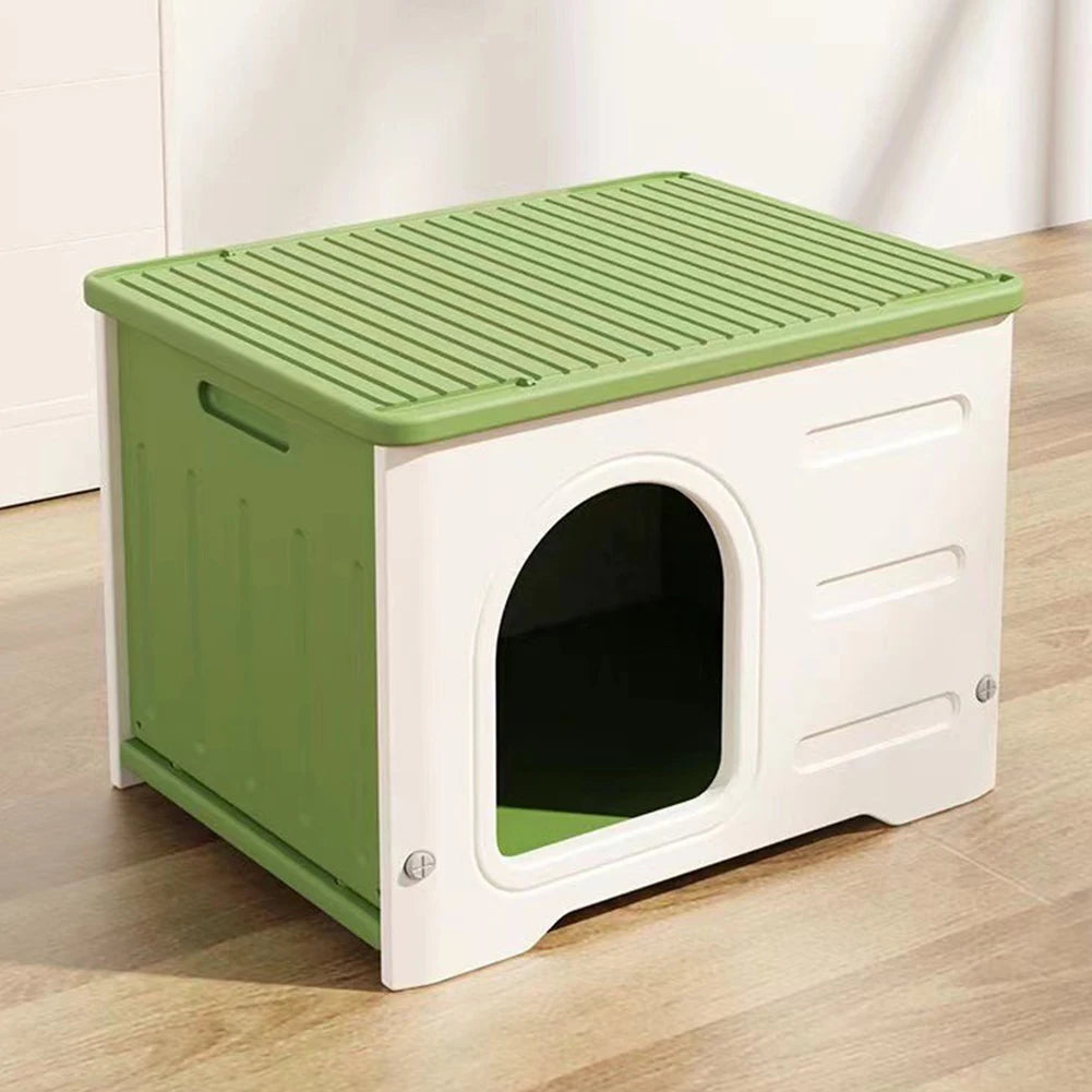 Four Seasons Waterproof Pet Shelter Outdoor Cats Dogs Shelter Windproof Rainproof Cozy House for Small Pets Outdoor Kitten Nest