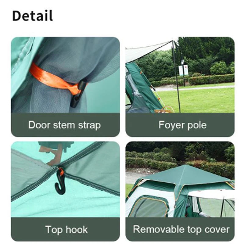 Camping Family Tent Tent Outdoor Camping Camping Fully Automatic Quick Opening tent Tour Equipment 4-6 Person tent Backpack Tent
