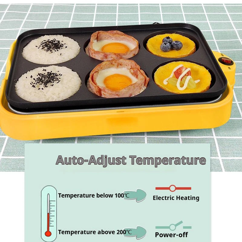 Electric Takoyaki Maker Roasted Egg Hamburger Machine Red Bean Cake Pie Teppanyaki Grill Pancake Crepe Steak Omelette Frying Pan