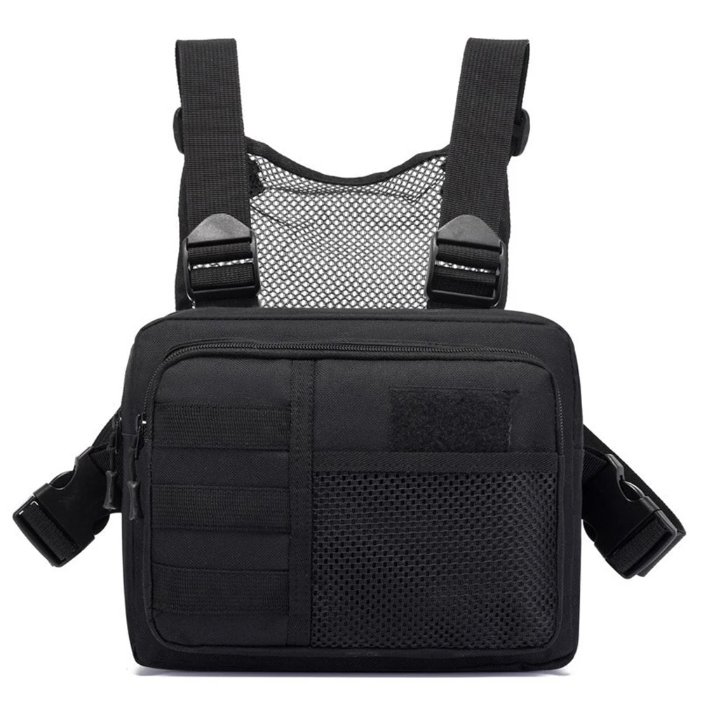 Tactics Vest Bag Streetwear Functionality Chest Bag Portable Oxford Multifunctional Multi-pockets Waterproof for Running Travel