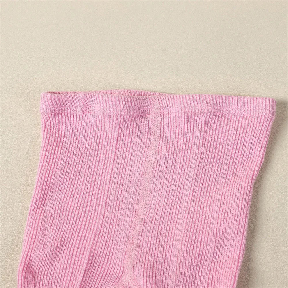 1 pack of girls' spring and winter slim solid color versatile cropped pants with leggings