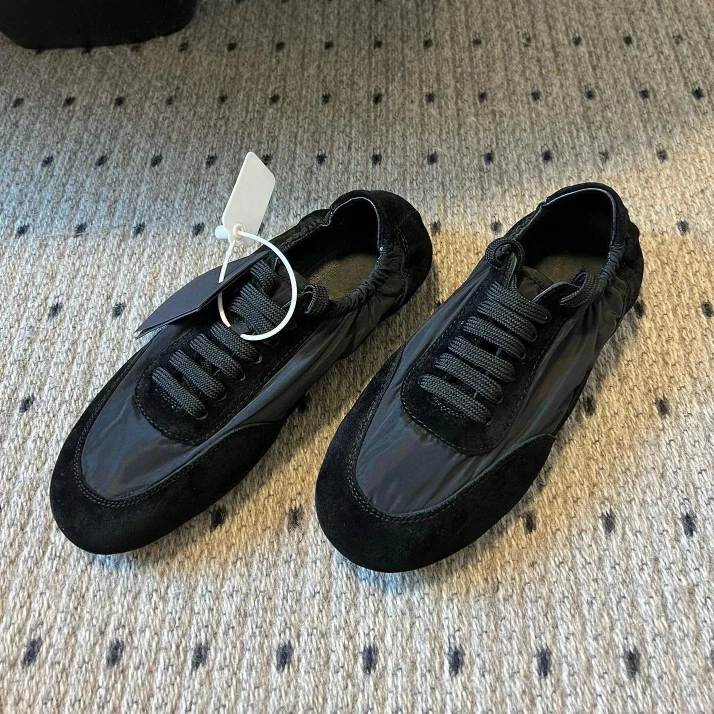 Spring Autumn Genuine Leather Round-Toe Lace-Up Tennis Shoes German Sneakers Casual Shoes Athletic Shoes Handmade Bota Feminina