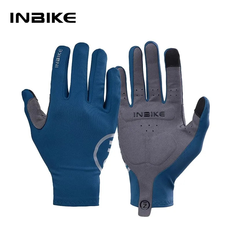 INBIKE Full Finger Cycling Gloves Breathable Shock-Absorbing for Road Bike MTB Gloves for Men Women Spring Fall Bicycle Gloves