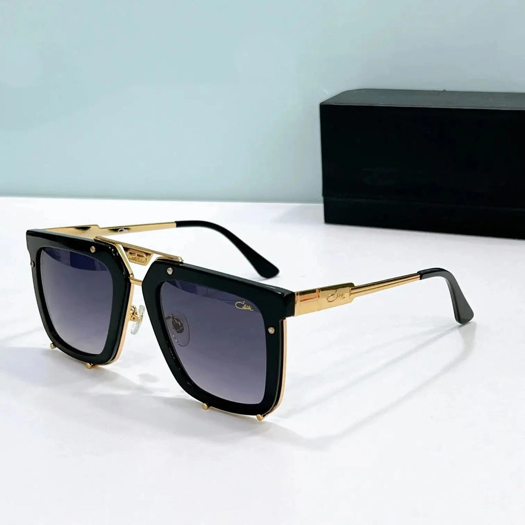 Original CCAZAL MOD648 Gradient Purple Lenses Driving Anti-Glare Men Sunglasses Alloy+Acetate Frame Luxury Women Couple Eyewear