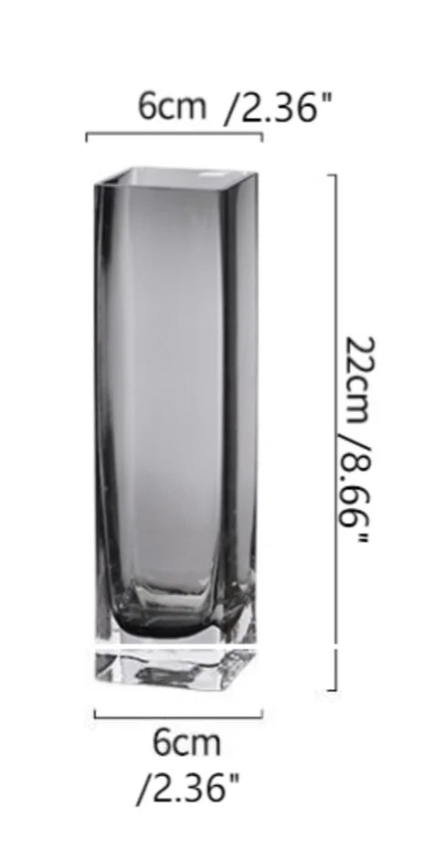 Light Luxury, Creative, High Grade, Original Color Glass, Transparent Vase, Living Room, Soft Decoration, Aquaculture, Flower