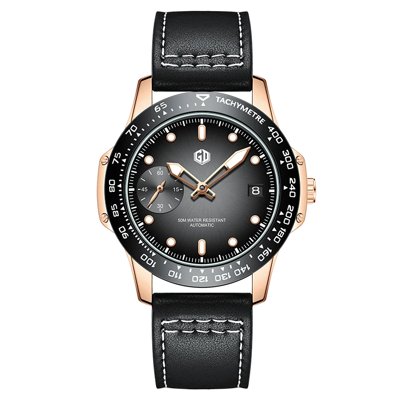 GD Seagull Movement Luxury Man Wristbatch Waterproof Luminous Date Leather Men 2025 New Watches Sports Square Men's Watch Casual