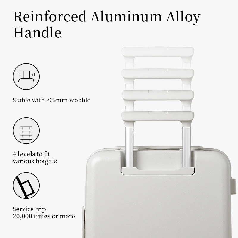 AJI Luggage Travel Suitcase New Design Side Opening Lid With 40mm Expanding Capacity Business Suitcases On Wheels For Women Men