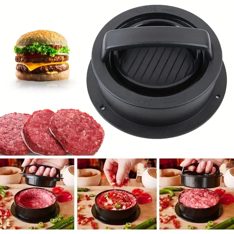 Burger Press Mold & Patty Maker -3 in 1 stuffed hamburger patty maker Perfect for Beef,Veggie,Chicken Patties-Kitchen Press Tool
