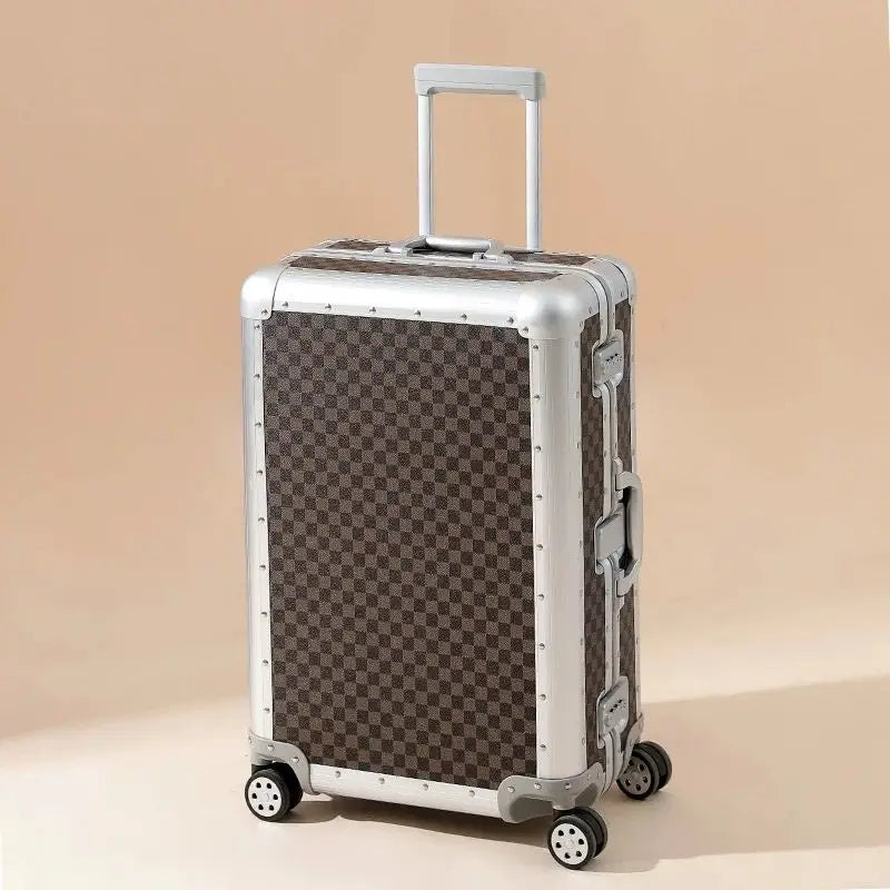 High-end light business aluminum-magnesium alloy 20 chassis suitcase universal wheel 24 trolley case suitcase silent