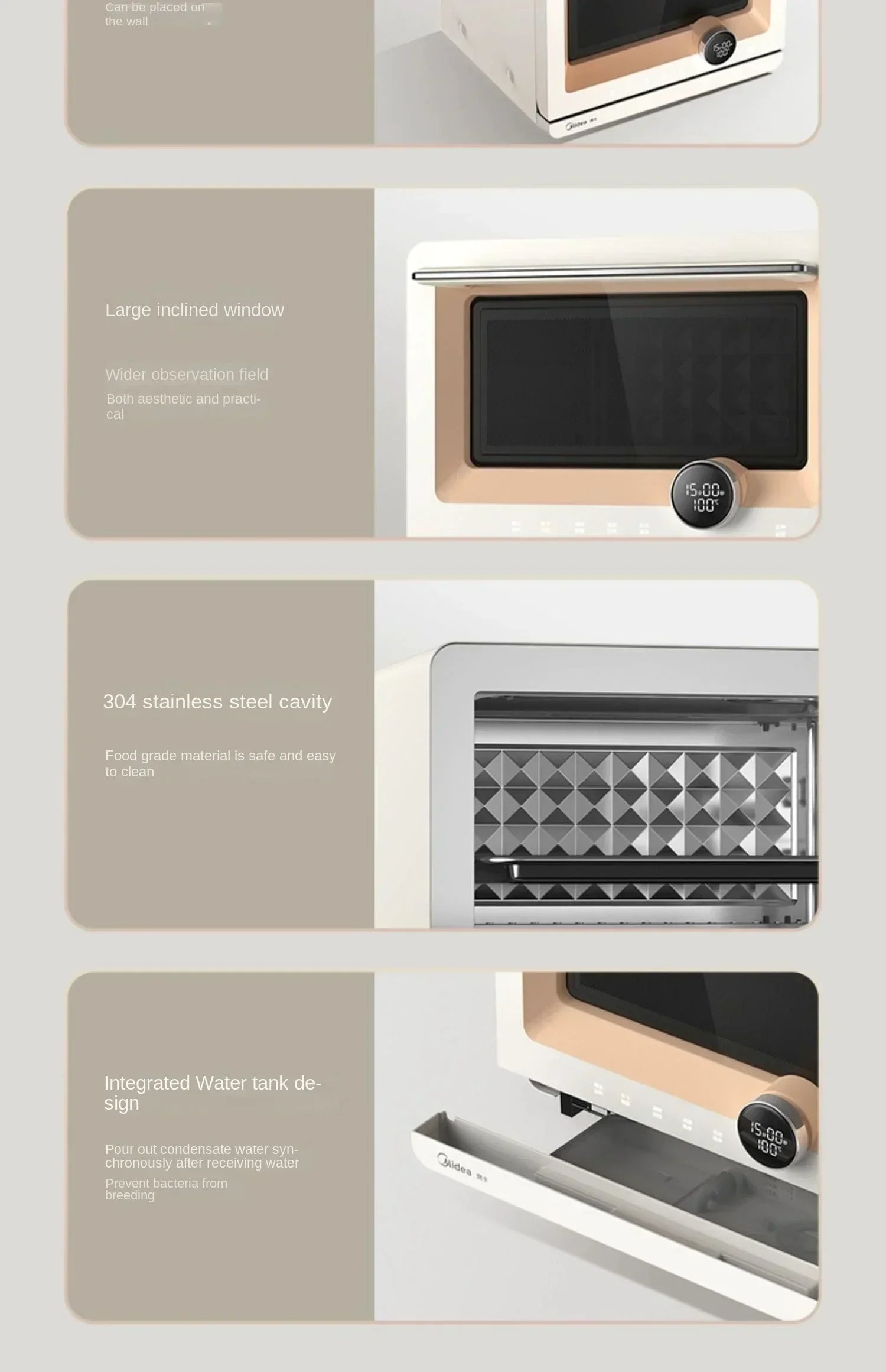 220V Midea Micro Steaming and Baking Integrated Household Intelligent Multi functional Variable Frequency Microwave Oven A C
