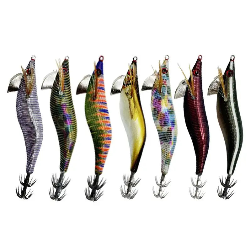 Glowing Squid Jigs Saltwater Shrimp Lures Fluorescent Artificial Fishing Baits Realistic Freshwater Fish Luring Tools supplies