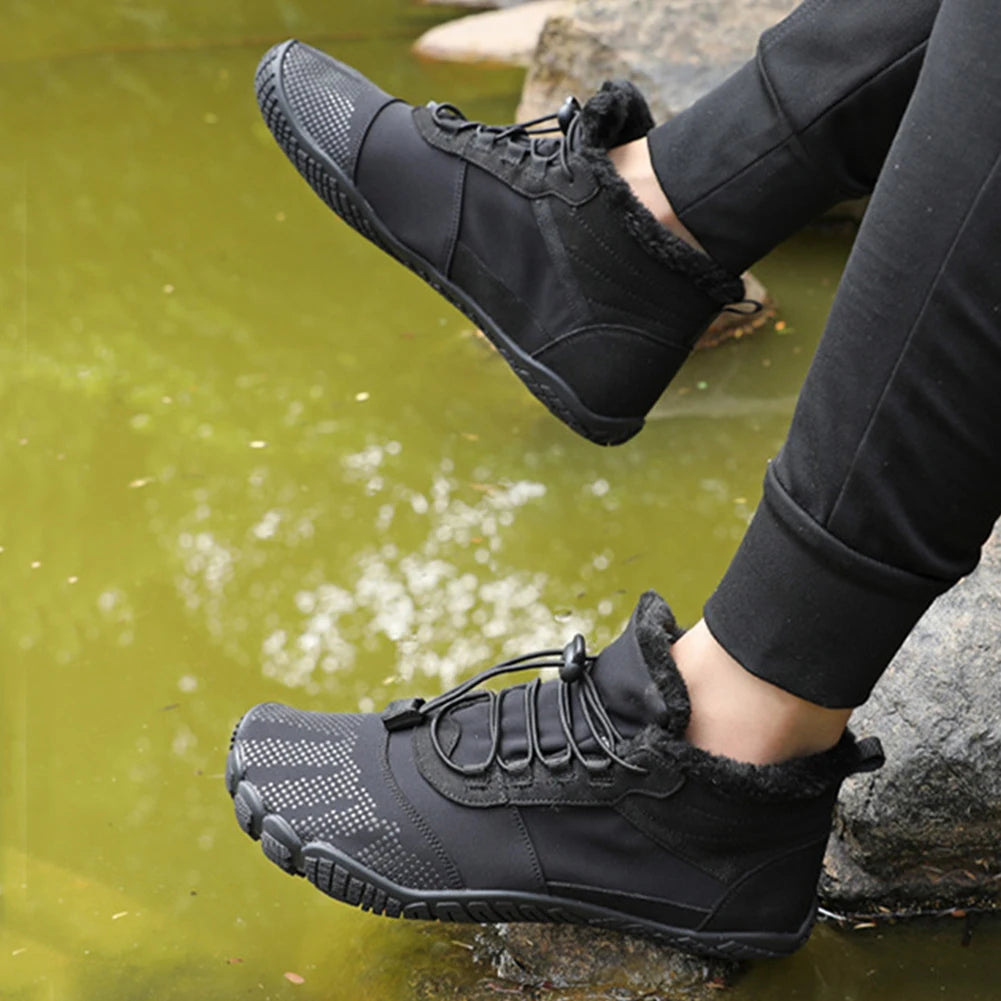 Women Men Outdoor Work Shoes Waterproof Male Snow Boots Warm Ankle Shoes Snow Casual Shoes for Trekking Climbing Working