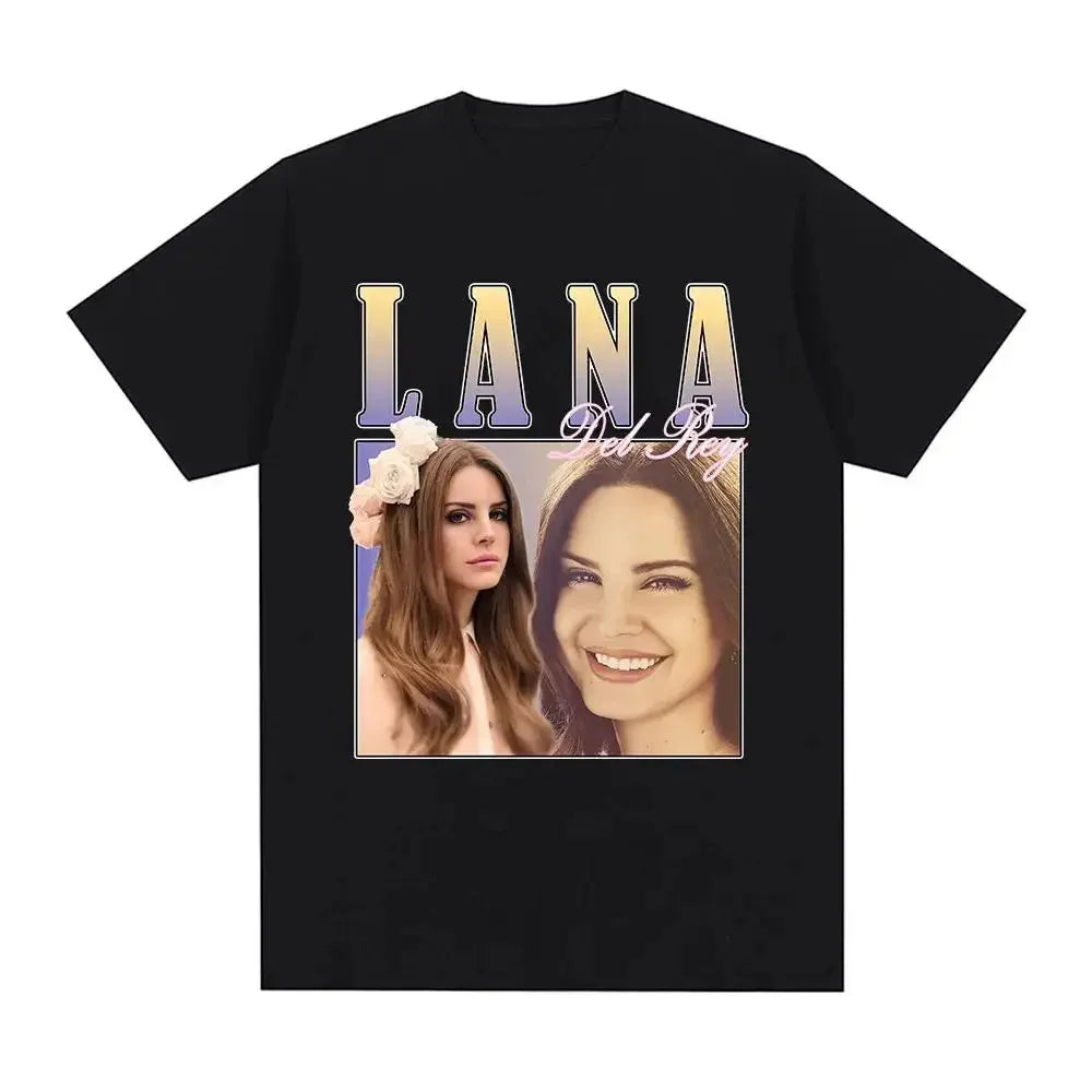 Singer Lana Del Rey Print T Shirt Women Fashion Hip Hop Men's Tshirts Streetwear Harajuku Short Sleeve T-Shirt Unisex Summer Tee