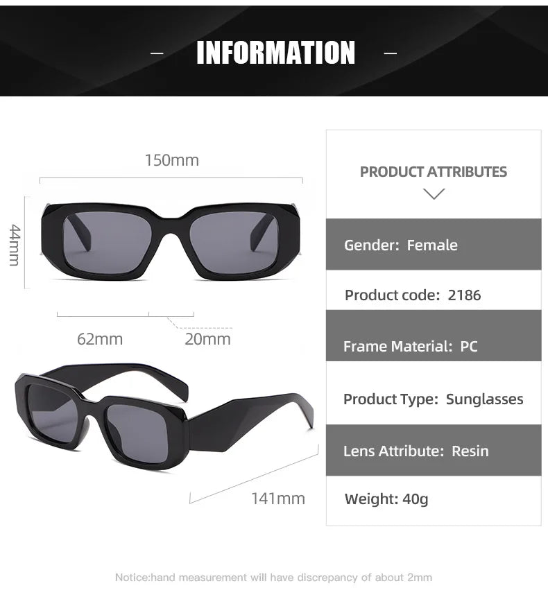 2024 New Sunglasses for Men Women Trendy Sun Glasses Goggle Man Brand Designer Square Glasses Shades Female Eyewear Oculos