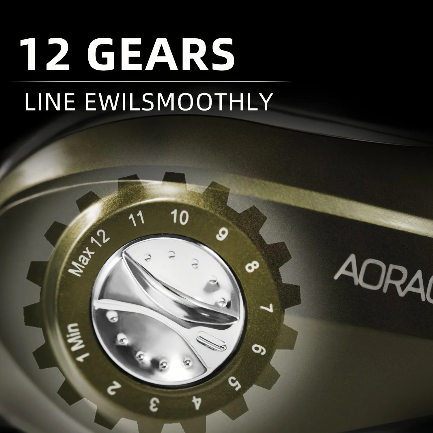 Premium Circular Grip Green Waterdrop Fishing Reel - Ergonomic Design, Smooth Casting, Durable Construction