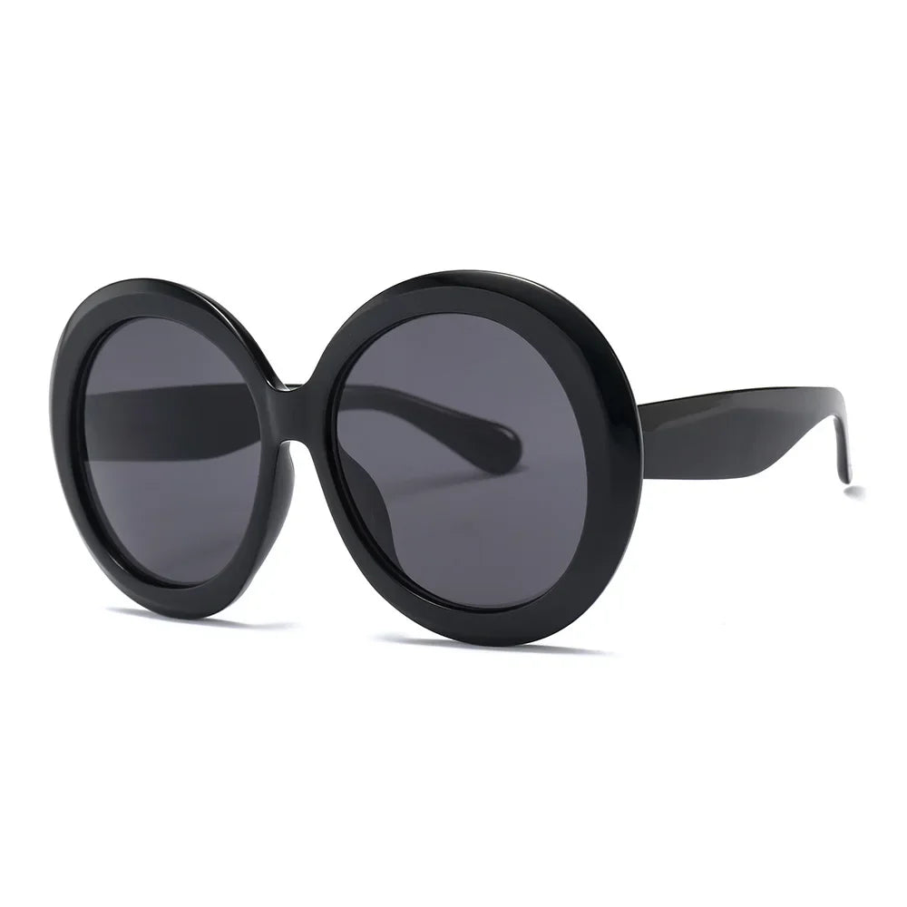 Unisex Big Round Sunglasses Women 2023 New Fashion Retro Oversized Sun Glasses Vintage Gradient Black Shades Luxury Eyewear