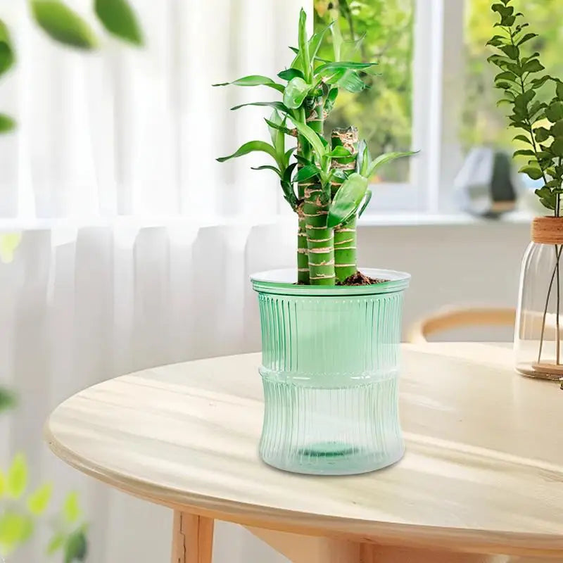 Indoor Plants Watering Pots Small Potted Plants Containers Water Reservoir Pots Leak-Proof Self-Watering Pots For Balcony