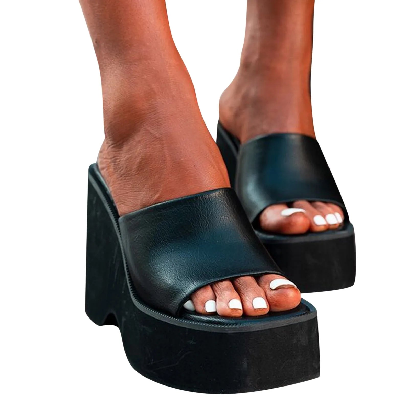 Summer Women Sandals Solid Large Size Platform Wedge Heel High Heel Open Toe Sexy Style Sandalias Mujer Elegant Summer Sandals
