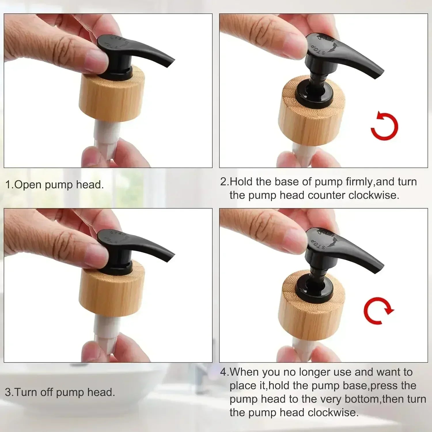 Dish Soap Dispenser Set with Bamboo Tray Kitchen Soap Dispenser Set Glass Matte Hand and Dish Soap Dispenser Set