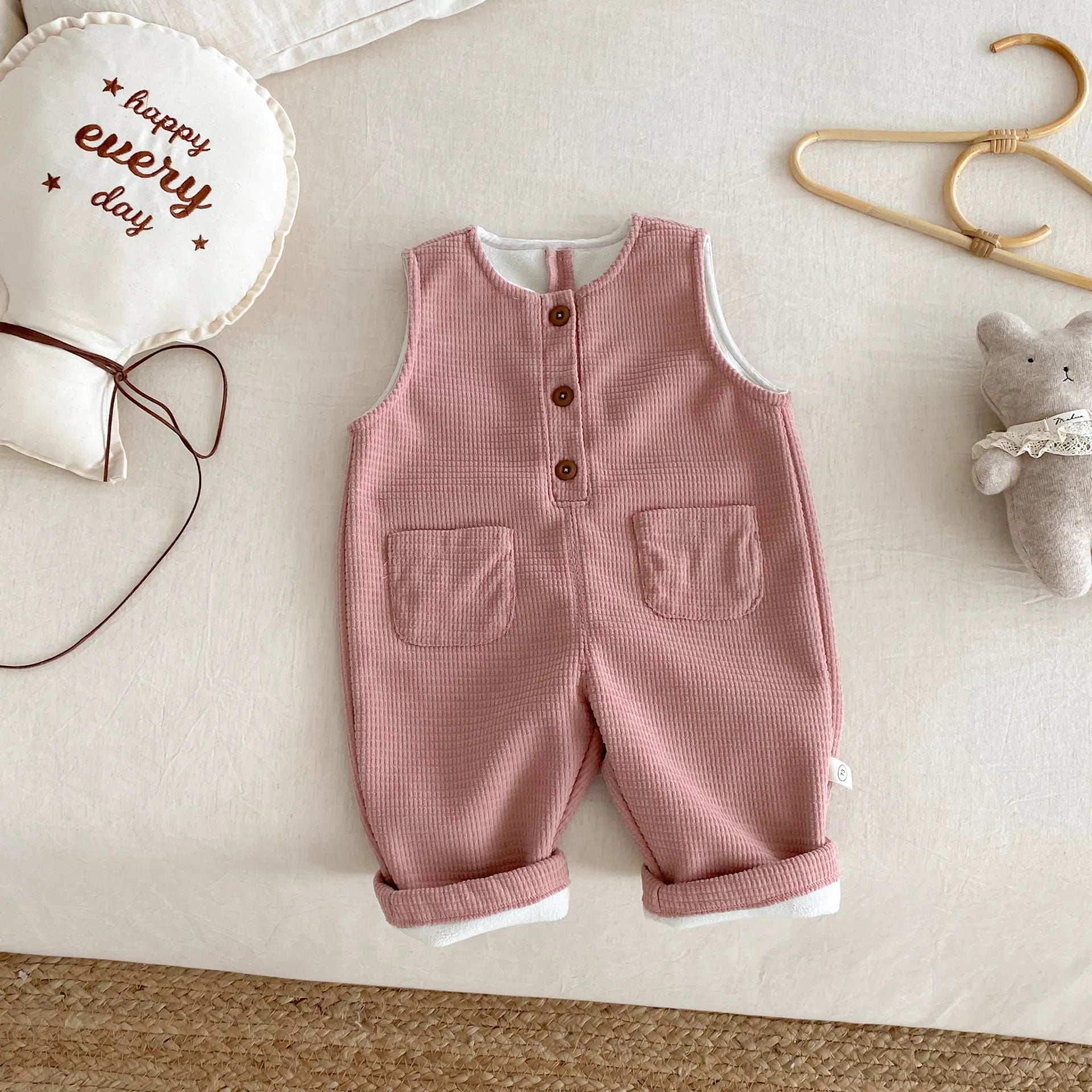 Children's Velvet Overalls 0-5 Years Old Winter Korean Children's Clothing Boys' Fashionable Casual Pants Girls' Pants