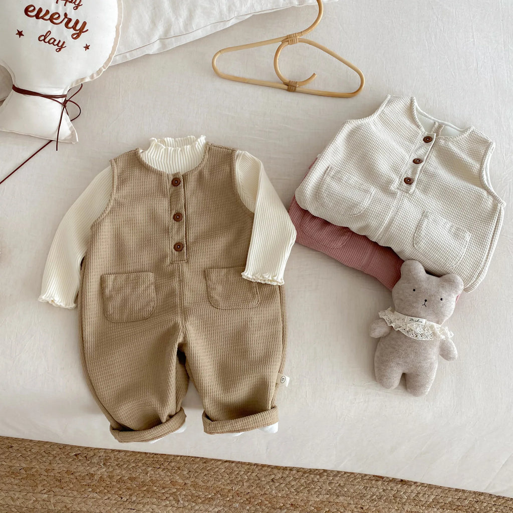 Children's Velvet Overalls 0-5 Years Old Winter Korean Children's Clothing Boys' Fashionable Casual Pants Girls' Pants